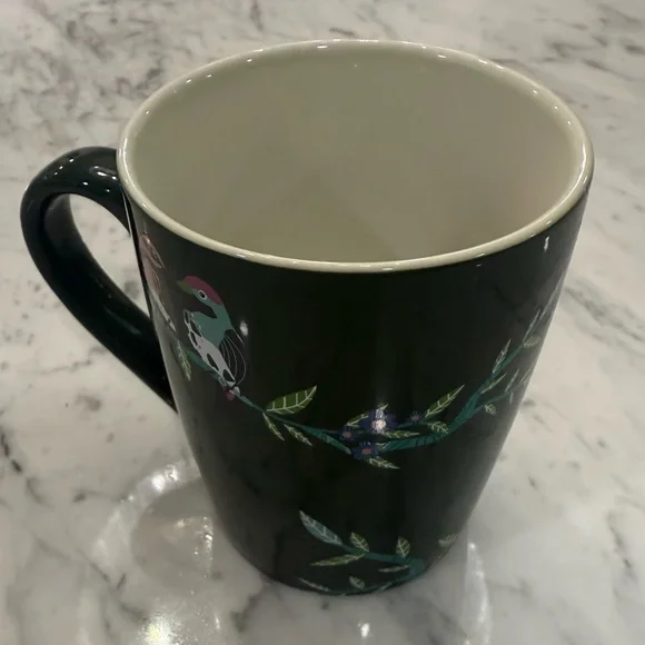 EXCELLENT Starbucks 2020 Green Coffee Mug Tropical Foliage Birds Tea Cup 10oz - Picture 4 of 5